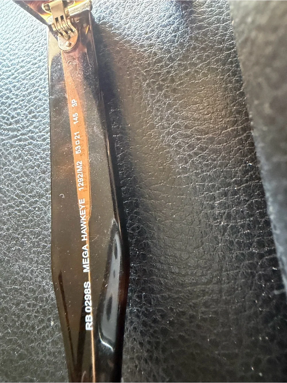 Ray-Ban Mega Hawkeye Tortoiseshell Sunglass Arms with Brown Hues